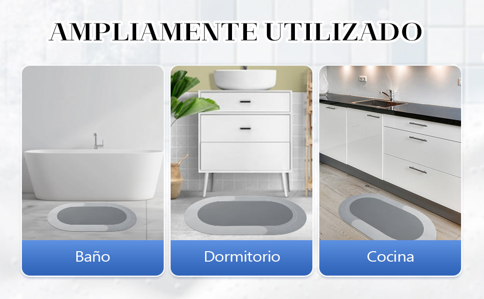 Tapete Absorbente Antideslizante para Baño – Secado Rápido y Ultra Seguro 🛁💧