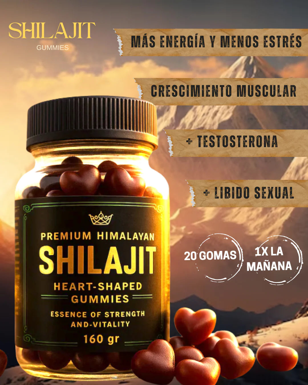 Shilajit Vital Gummies - Energía Ancestral en Cada Bocado