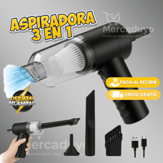 PowerClean 3 en 1 – Aspira, Sopla y Detalla