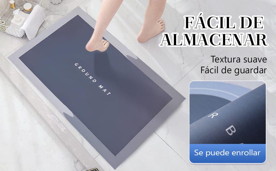 Tapete Absorbente Antideslizante para Baño – Secado Rápido y Ultra Seguro 🛁💧